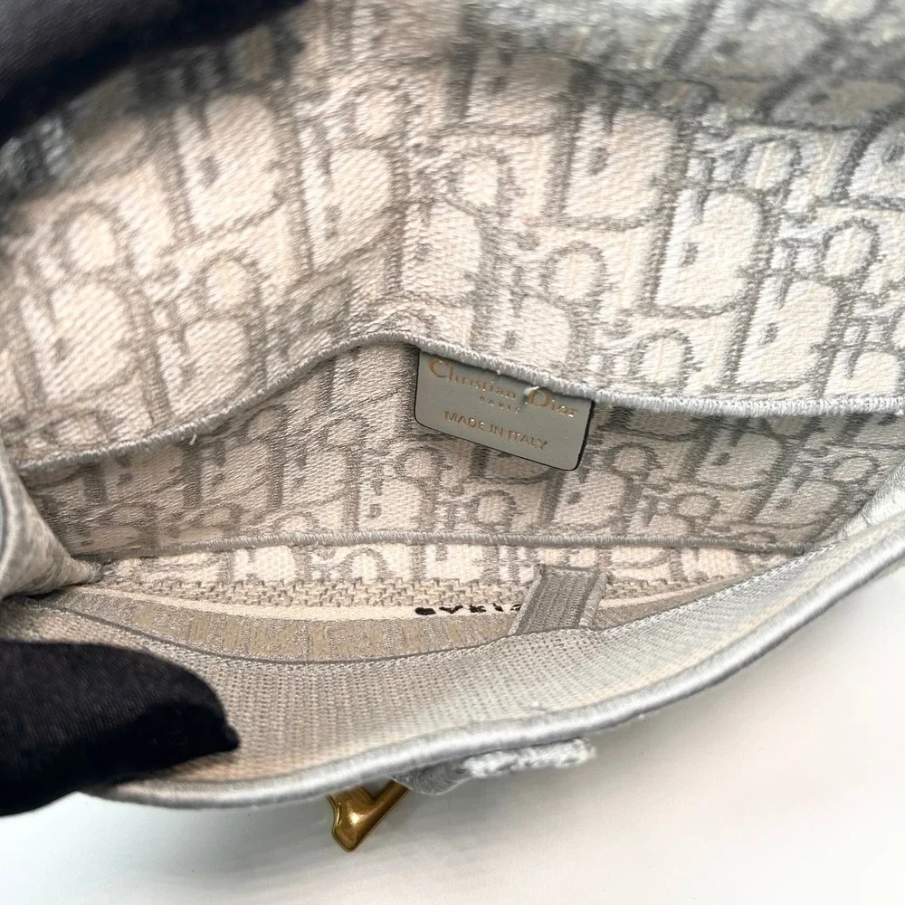 Christian Dior Oblique Slim Saddle Belt Pouch - Picture 9 of 11